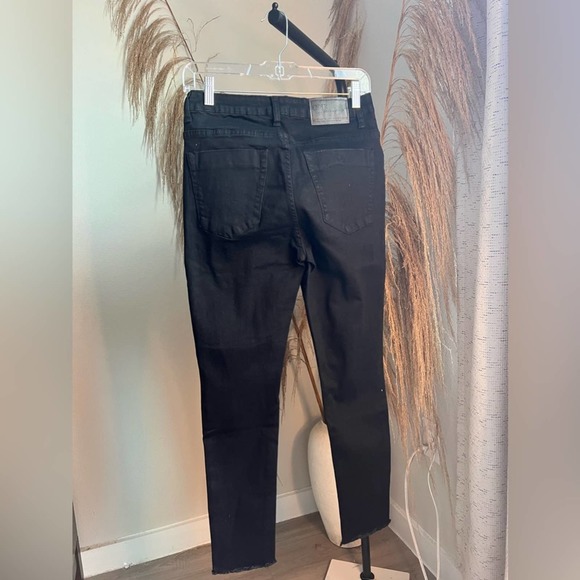 NWT One Teaspoon Freebirds High Waist Skinny Jeans Size 27 Black Distressed - Picture 8 of 10
